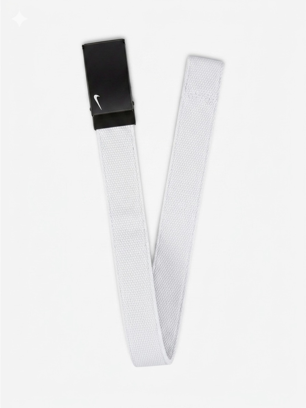 Nike Men’s White Webbing Belt with Black Buckle